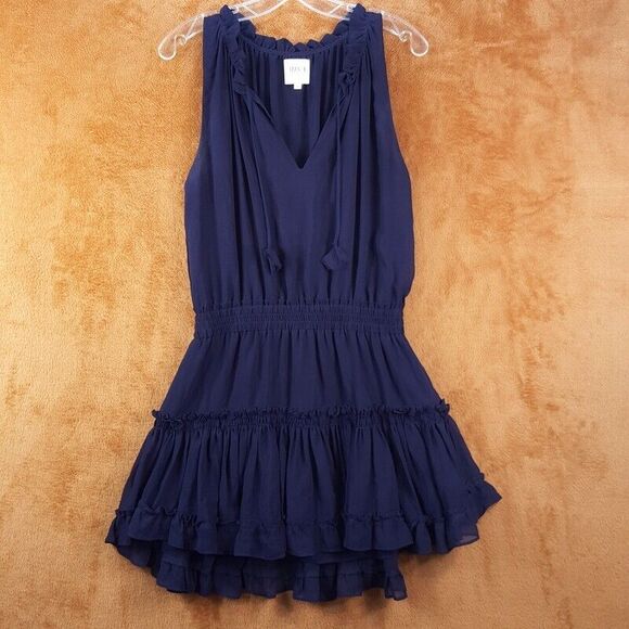Misa Los Angeles Dresses & Skirts - MISA LOS ANGELES Womens Dress Medium Navy Pullover Tiered Tank Sundress SHIRLEY